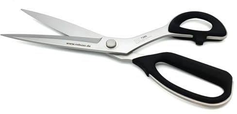 ROBUSO KAI Schneiderschere | Profi Stoffschere mit Micro-Verzahnung | High-Tech Schere aus Japan | 28,0 cm - 10,5 | Edelstahl Rostfrei | Vollgummierte Griffe
