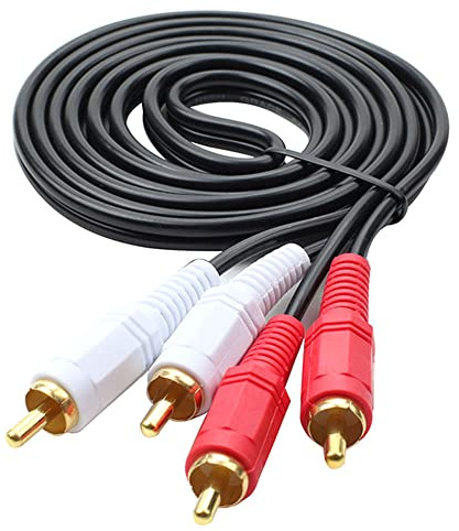 ezqnirk 1pcs 1.5m 2RCA Homme à 2 RCA Male Câble audio Vidéo Câble de séparateur audio RCA Convient pour DVD Sound TV Boîte plus fort,5m