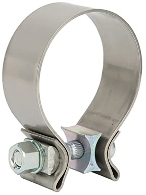 Universal Exhaust Band Seal Clamps ,Stainless Steel Rustproof Muffler Clamp High Hardness for Downpipe Header Manifold(2 . 5 inches)