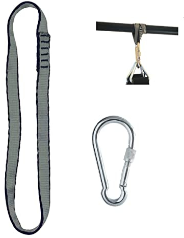 HOUSON Heavy Duty Punch Bag Straps, Bag Hanger, Heavy Bag Hanging Strap with Hook Carabiner for Gym Bar and Pull-Up Bar