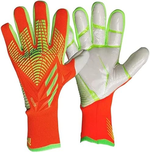 CYTBEK Torwarthandschuhe, Jugend-Fußballhandschuhe, professionelle Herren-Latex-Fußball-Torwarthandschuhe, Fingerschutz-Fußball-Torwarthandschuhe für Training und Spiel Size7 D