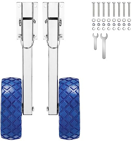 OUKIDR Boat Launching Wheels, 10 Inflatable Boat Wheel with 300 LBS Loading Capacity, Transom Launching Dolly Wheels for Inflatable and Jon Boats