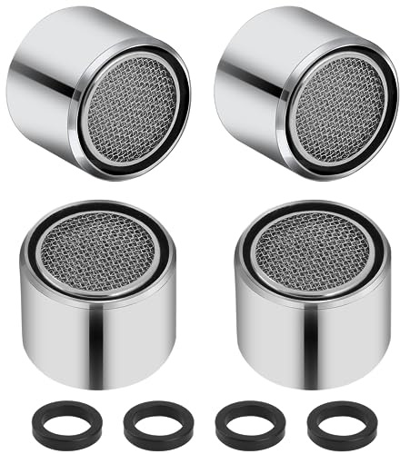4 unidades M22 aireador de grifo, aireador de grifo, filtro de grifo de 22 mm, rosca interior, aireador M22, colador con junta para cocina y baño