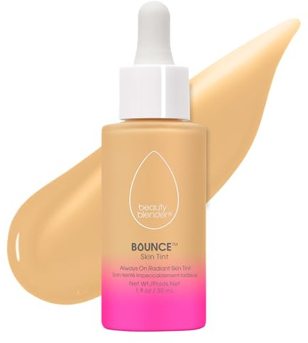 Beautyblender 12-Hour Always on Radiant Skin Tint, Breathable Serum Foundation Stays Put for All Day Long Wear, Infused with Hyaluronic Acid & Niacinamide, Medium 1