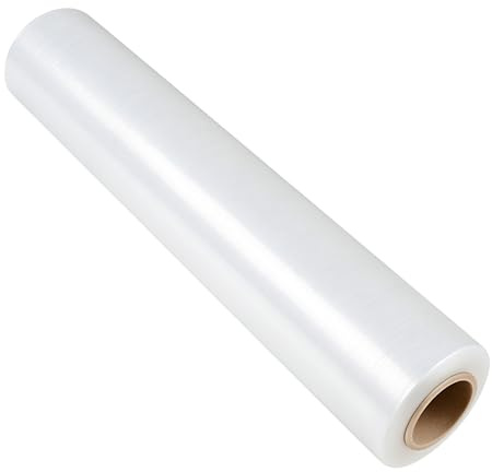 1 Rolle Mehrzweck-Stretchfolie 140 Meter mit 50 cm Breite | Extra Stärke & Dicke Transparente Folie | Einfach zu verwendende, hochwertige, transparente Schrumpffolie | Perfekt für Haushalt und