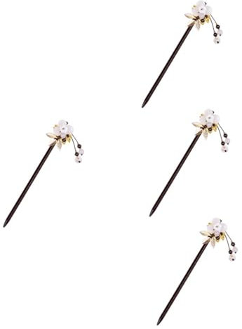 MAGICLULU 4 Stück Hanfu-haarnadel Quaste Haargabel Japanische Haarnadel Haarknoten-stick Cosplay-kopfschmuck Braut Kopfschmuck Hanfu Haarstäbchen Hanfu-zubehör Tiara Granat Stift Volksbrauch