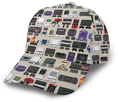 Zltegako Red Rose Unisex Baseball Cap - Full Print Design - 100% Polyester - Verstellbare Größe Bequeme Mütze, Videospiel-Waffe, lustiger Gamer-Aufdruck, Einheitsgröße