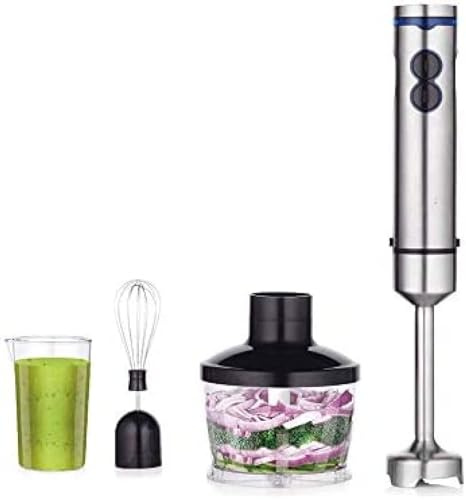 700W 4-in-1 Immersion Hand Blender, 5-Speed Corded Blender With 304 Stainless Steel Blades, Including Chopper,Beaker, Whisk And Milk Frother Attachments, BPA-Free
