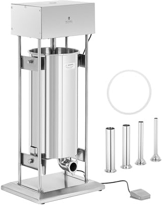 Royal Catering Sausage Stuffer - 30 L - electric 4 filling tubes - Royal Catering Sausage filler Sausage maker Sausage machine Sausage press