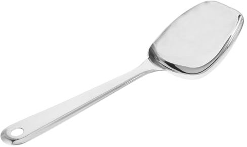 IMIKEYA Löffel Mit Flachem Boden Große Schöpfkelle Aus Edelstahl Chinesische Suppenlöffel Quadratische Löffel Besteck Servierutensilien Aus Metall Leicht Zu Reinigen