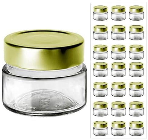 Firmadigaranzia srl Barattoli in vetro per marmellate e omogeneizzati da106 ml con DEEP 70mm linea ergo 24pz - Vasetti vuoti in vetro larghi da 106ml per marmellate, conserve, cinfetture e bomboniere