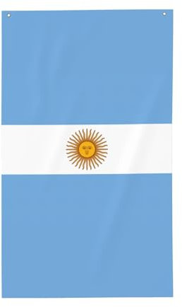 Bandera impresa bandera argentina 0,9 x 1,5 m, bandera exterior, decoración interior y exterior personalizada, bandera personalizada