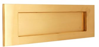 Infinity Decor Victorian Style 10” 250mm Sprung Postal Box Letter Plate in Satin Brass Ideal for Internal and External Doors