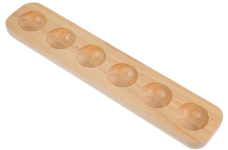 NUOBESTY Eierhalter für Hygienische und Stabile Aufbewahrung von Eiern Rustikaler mit 6 Fächern Arbeitsplatte oder Kühlschrank