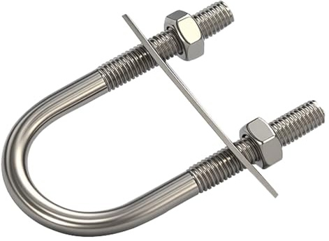 Boulons en U M6 M8 acier inoxydable 304 avec filetage extra long, for colliers de serrage et fixations tubes, kit complet écrous(M8*50 * 120)