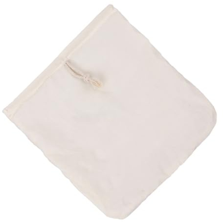 Mipcase Sachet Filtre Réutilisable Coton pour Lait Noix Yaourt et Jus Maille Fine Alimentaire avec Cordon Serrage Filtre à Soja et Café
