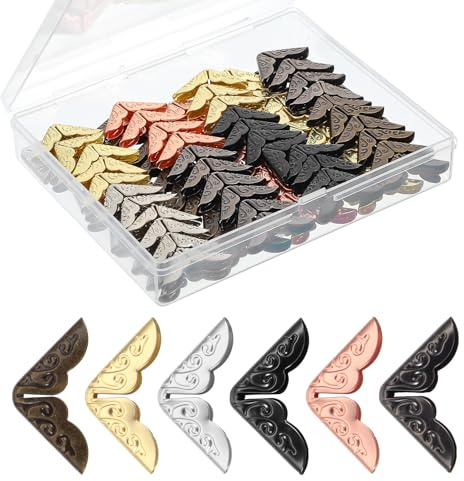 120Pcs Scrapbook Photo Corners, Vintage Metal Corner Protectors, Durable & Stylish Book Binding Kit Perfect for Scrapbook Albums Notebooks