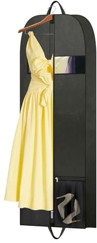 Brautkleid Schutzhülle 152x60cm, Kleidersack für Lange Kleider | Schützt Empfindliche Stoffe vor Staub und Falten Hält Brautkleider und Lange Kleider Ordentlich im Schrank
