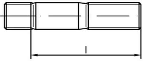 50 Stiftschrauben DIN 939 8.8 M 12 x 30 verzinkt Stahl