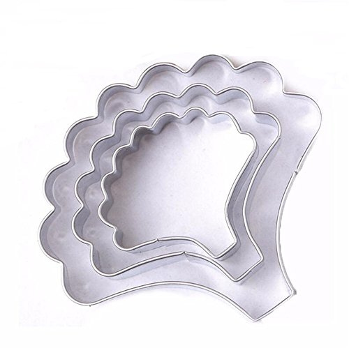 VALINK 3 piece/lot Carnations Flower Shape Stainless Stee Cookie Cutter, Cake Biscuit Cutter, Baking Mold, Fondant Cake Decorating Tools, Flower Petal Sugar Paste Biscuit Mould, Bakeware Supplies