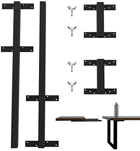 Magnetic Mobel Erweiterung Tischplatte Erweiterungsplatte Metall Schwarz (Schwarz)