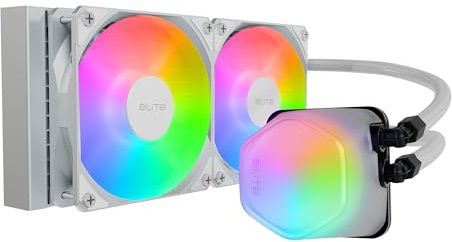 Cooler Master MasterLiquid ML240 Illusion Vit ARGB Close Loop AIO CPU vätskekylare, genomskinlig kupol, 240 mm radiator, MF120 Halo PWM, AMD Ryzen AM5/AM4, Intel LGA1700/1200 (MLX-D24M-A18PW-R1)