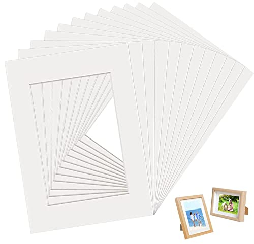 Passepartout Blanco A4 15x20 Cartón para Marco, Cartel, Pintura, Impresión - 15 Piezas