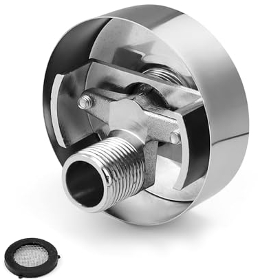 Angolo di Vite Eccentrico Curvo in Ottone, DIYCUT Rubinetto Angolare a Vite Eccentrica, Accessori per Soffione ad Angolo