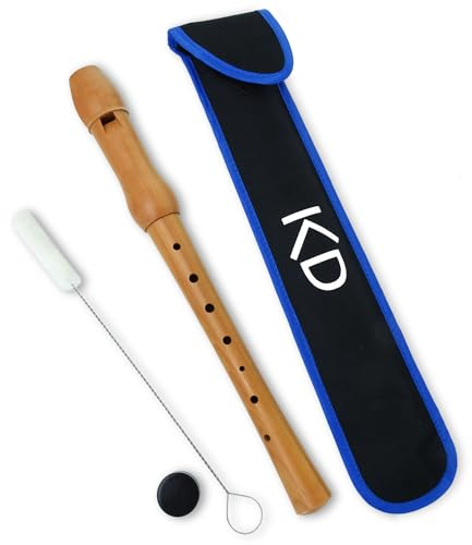 keepdrum Blockflöte Deutsche Griffweise C-Sopran aus Holz inkl Tasche
