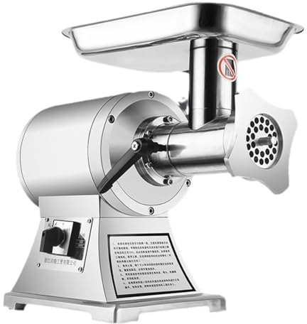 Commercial Electric Meat Grinder, Automatic Meat Mincing & Stuffing Machine, Sausage Stuffer Maker with 3 Cutting Plates, Food Grinding Mincing Machine with Reverse Function