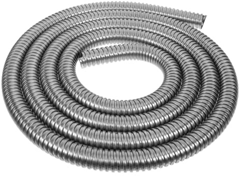 UPKOCH Tubo Flessibile per Protezione Cavi Elettrici Resistente All'abrasione in Acciaio Inossidabile e Flessibile, per Cavi e Fili in Ambienti di Costruzione