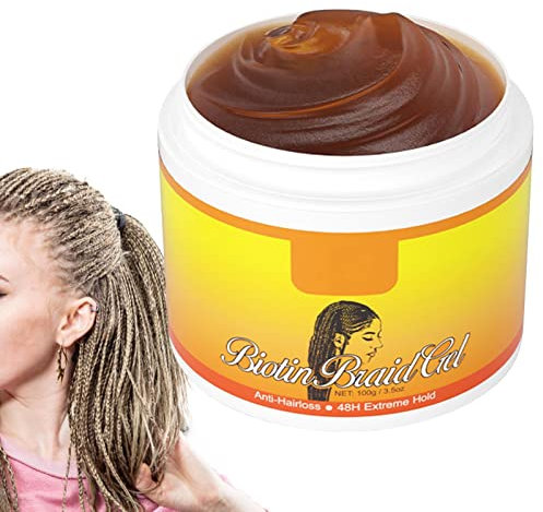 Flechten Haargel, Haar Finishing Gel, Flechthaar-Flyaway-Bändiger, Lang Anhaltendes Styling-Gel Für Zöpfe, No Flake Extreme Hold Styling Wax Edge Haarpaste Zum Flechten, Locken, Zwirnen, Glattes Haar