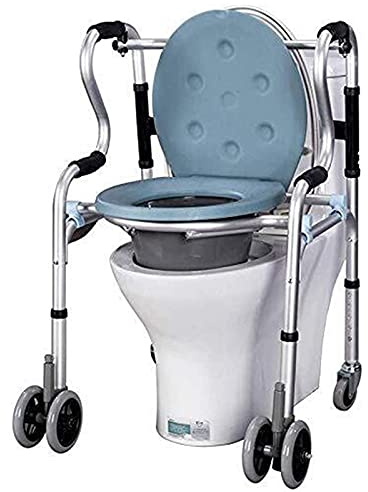 Sedia da toilette per ausilio alla deambulazione, deambulatori Anziani Sedia da doccia Ruote Sedia da toilette Sedia da doccia per adulti Anziani in gravidanza