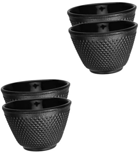 ULTECHNOVO 4stücke Gusseisen Teetassen Retro Teetassen Für Kung Fu Teezeremonie Robuste Und Langlebige Teebecher Für Täglichen Gebrauch Hochwertige Isolierung Für Sicheres Trinken