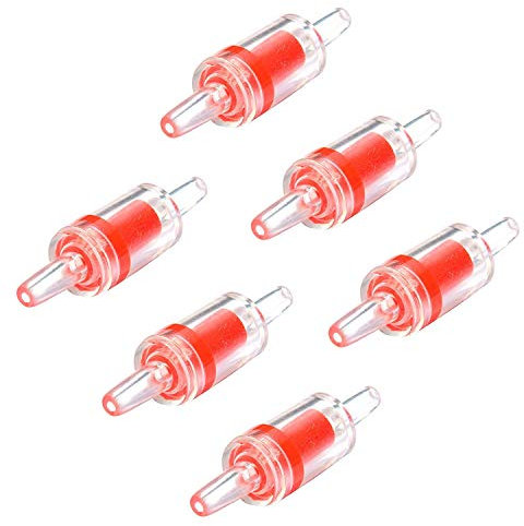 Aquarium Air Pump Check Valves Red Clear Reusable Plastic One Way Non-Return Check Valve For Fish Tank Very Useful and Attractive