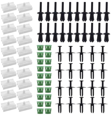 GisWell 20 Sätze Seitenschweller Clips Kit Zierleisten Clips Kompatibel mit für BMW 3er E36/316I/318I, Befestigungs Clips Set, 5118174185,51728184574, 000-990-34-92, 51711932996+51718184574