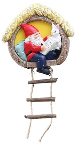 Berriphonia DÉCIVITION DU BUNNY GNOME, Figure de montage de fées - Décoration de jardin Figure gnome gnome | Figurine miniature extérieure Sculpture extravagante pour scène de printemps pour