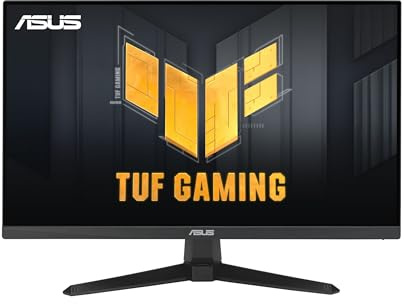ASUS TUF Gaming 24” (23.8” viewable) 1080P Monitor (VG249QE5A) - FHD, 144Hz Overclock to 146Hz, IPS, Extreme Low Motion Blur Sync, 1ms, Speakers, Variable Overdrive, DisplayWidget Center, 3yr Warranty