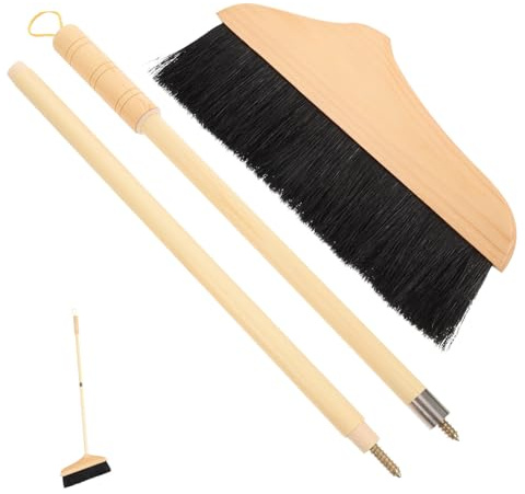 PENIKOKO Long Handle Soft Bristle Broom for Indoor Floor Carpet Sweeping Lightweight Handle Sweeper for Home Office Efficient Cleaning Brush for Tiles and Narrow Spaces