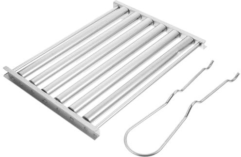 AKOOSY Support Barbecue Portable Acier Inoxydable avec Rouleau à Saucisses et Pince Plateau Polyvalent pour Grillades Plein Air pour Saucisses Maïs et Jambon