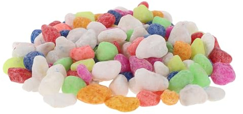 DOITOOL Bunte Flusssteine 1 kg Farblich Gemischte Aquarienkiesel 08 12cm Dekorative Gartensteine für Blumentöpfe Vasenfüllung und Terrarien