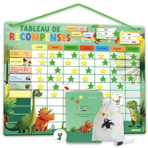 Tableau de récompenses Rabano (Dinosaures)