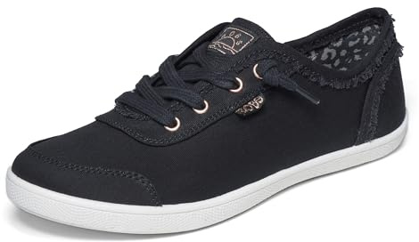 Skechers Women's Bobs B Cute Sneaker, Black Canvas, 4 UK