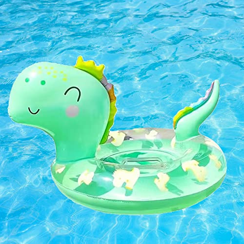 Baby Swimming Float, Inflatable Floatie Raft with Handle Safety Seat, Children Waist Float Ring Kids Water Bathtub Beach Party Toys, Toddler Swim Ring Over 6 Months