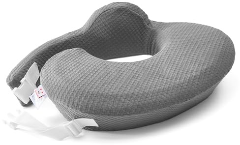 QSTEHEML Nursing Pillow for Breastfeeding - Adjustable Breastfeeding Pillows for Women with More Support & Removable Cover, Baby Feeding Pillow for Newborn Moms and Baby Essentials,Grey
