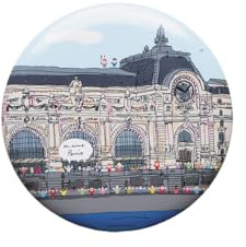Soledad Magnet Musee d Orsay – Petit Jour Paris – Magnet Musée d'Orsay – Kühlschrankmagnet Paris Frankreich – 6,5 x 6,5 cm