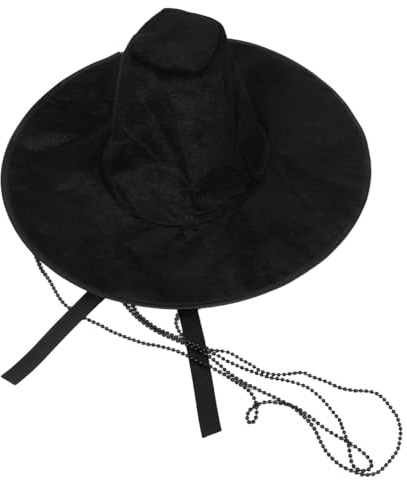 WRITWAA 2Pcs Korean Traditional Hat for Men Lightweight Breathable Flat Top Cosplay Hat with Beaded Strap Dynasty Style Costume Headwear for Halloween Party and Stage