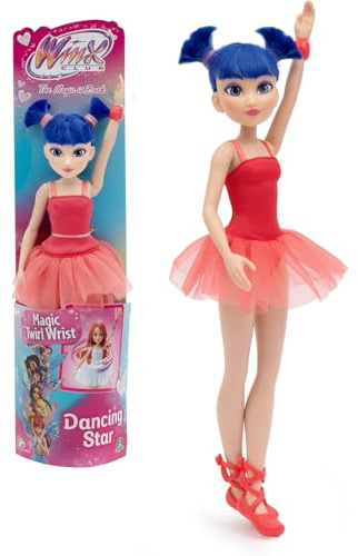 Winx Club - Musa Ballerina, 27 cm ledd docka med snodd handled för att vända sig, leksak för flickor och barn från 3 år