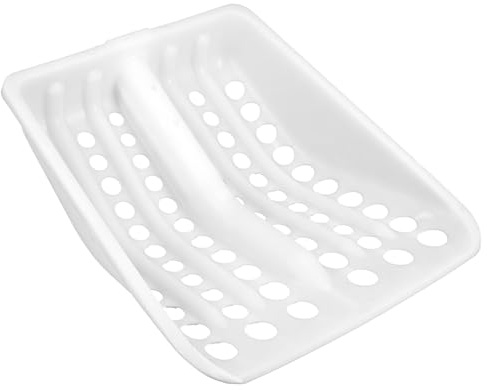 Toyvian Multi-use Sewage Sifting Shovel Scoop with Perforated Plastic Blade for Drain Mud and Garden Waste Removal, Reusable Thick Drainage Scoop Tool for Outdoor Cleaning