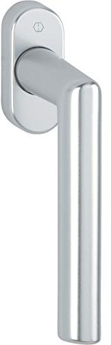HOPPE 102202067 Fenstergriff AMSTERDAM-Secustik, VK 7 x 32-42 mm, silber elox